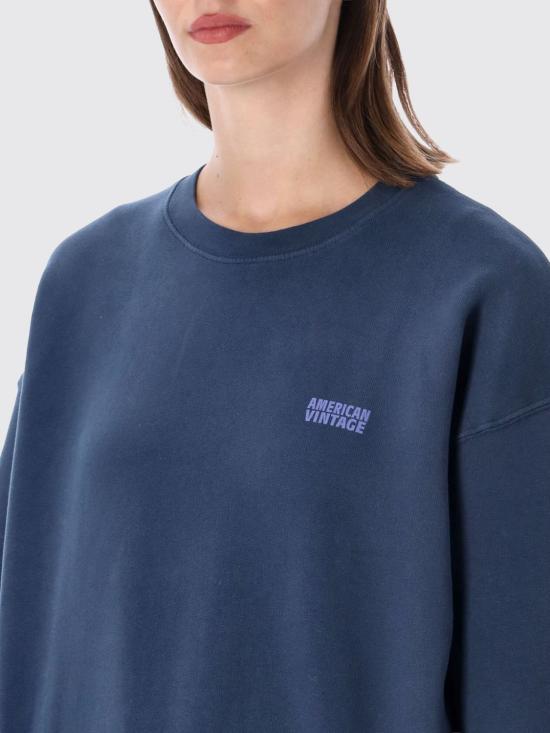 26FW 아메리칸 빈티지 스웨터 KIZU03AH26BAPAVIN MARINE Blue - AMERICAN VINTAGE