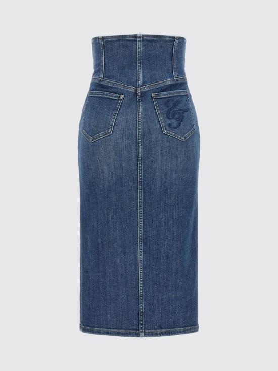 26FW 엘리자베타프랜치 데님 스커트 GJ01N66E2 139 Navy - ELISABETTA FRANCHI