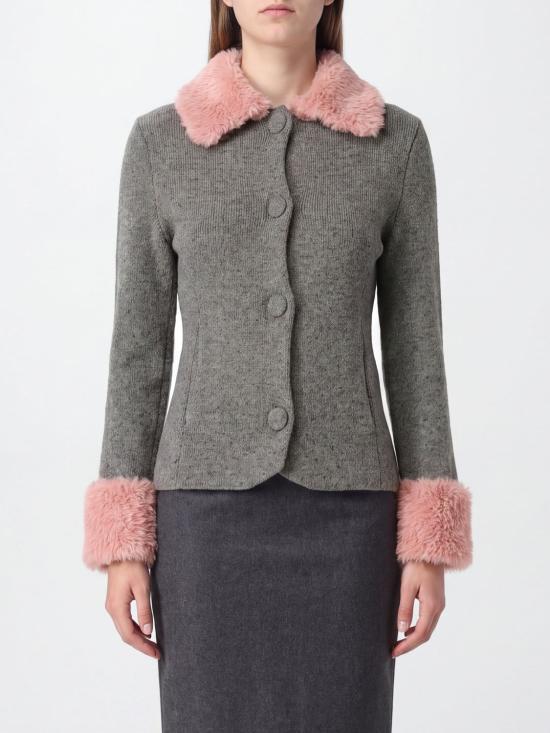 26FW 모스키노 가디건 05805503 497 Grey