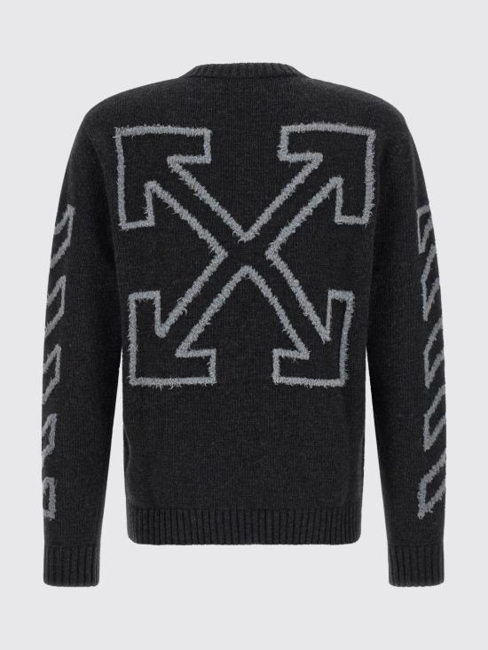 26FW 오프화이트 스웨터 OMHE087F26KNI0010 010 Grey - OFF WHITE