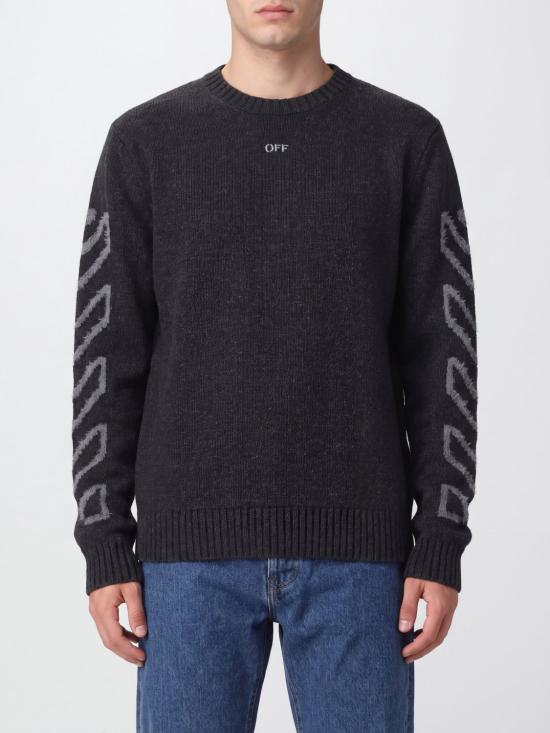 26FW 오프화이트 스웨터 OMHE087F26KNI0010 010 Grey