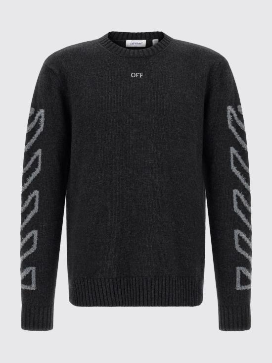 26FW 오프화이트 스웨터 OMHE087F26KNI0010 010 Grey - OFF WHITE