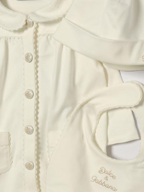 26FW [키즈] 돌체앤가바나 오버롤 L2JO5AG7PTG S9000 White - DOLCE & GABBANA