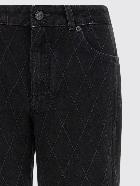 26FW 발망 데님 팬츠 HF1MI052DG13 0PC Black - BALMAIN