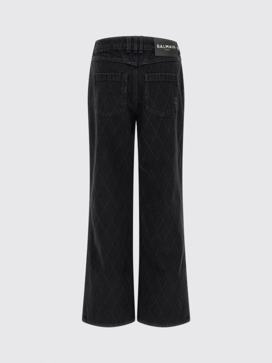 26FW 발망 데님 팬츠 HF1MI052DG13 0PC Black - BALMAIN