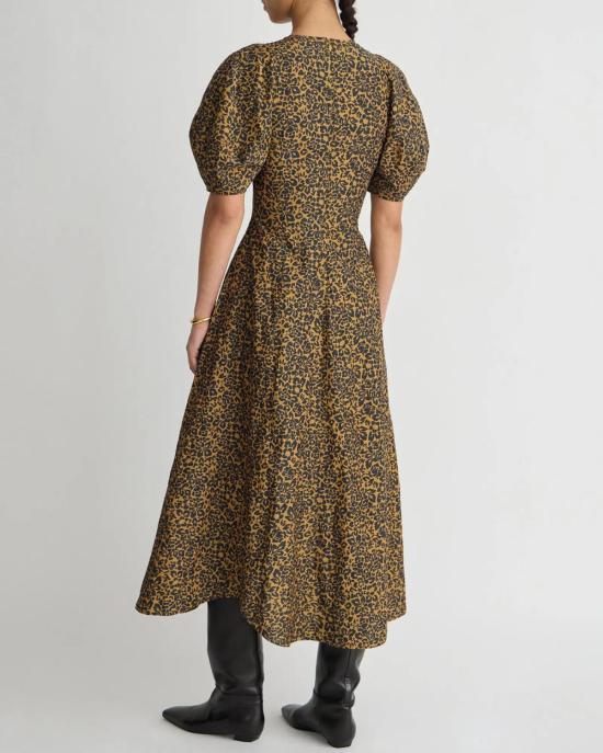  어피스 어파트 롱 원피스 Apiece Apart Bettina Maxi Dress Leo Floral Midnight - APIECE APART