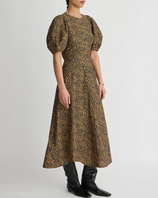  어피스 어파트 롱 원피스 Apiece Apart Bettina Maxi Dress Leo Floral Midnight - APIECE APART