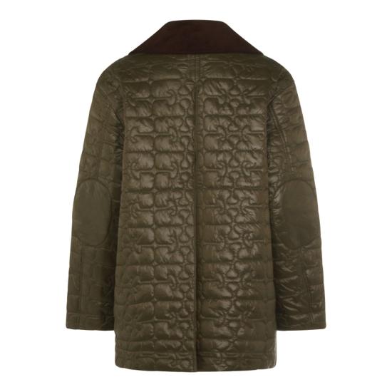 26FW 가니 샤이니 퀼트 미디 자켓 A1010078861 Green - GANNI