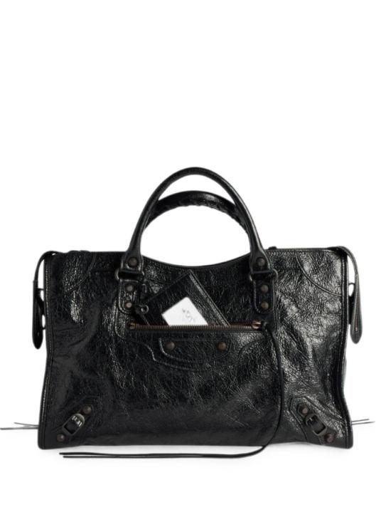26FW 발렌시아가 르 시티 백 8657602ACFH6154 Black