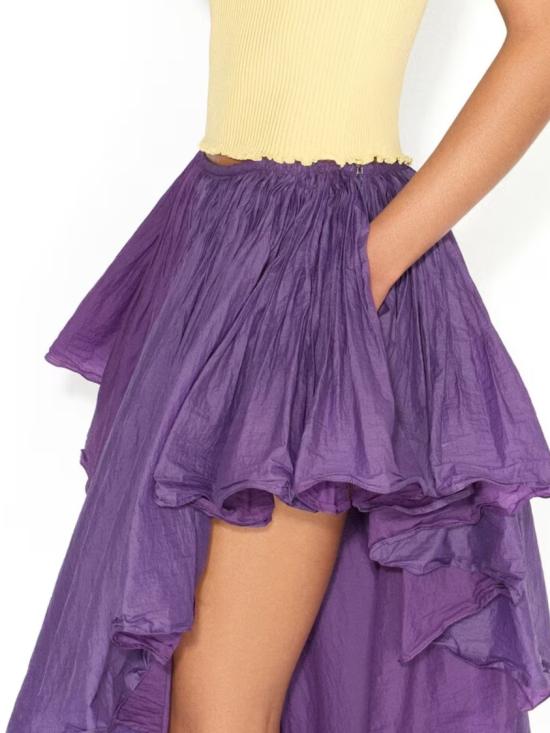 26FW 알라이아 롱 스커트 AA9J2569X074D414 Purple - ALAIA