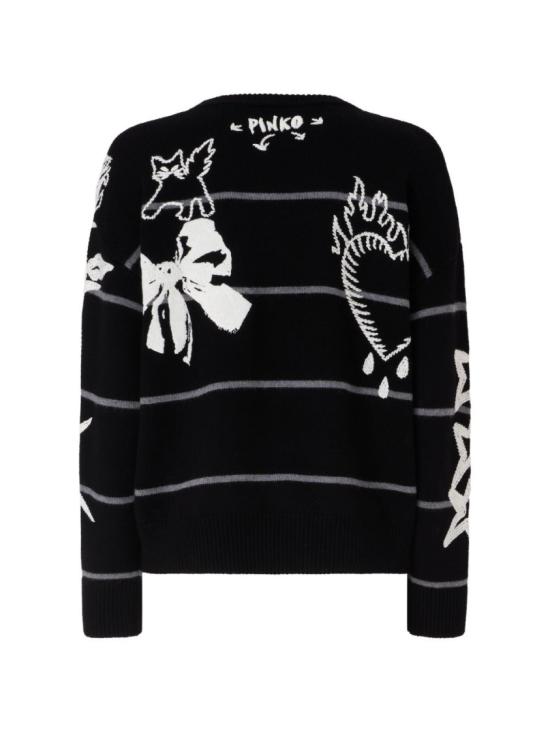 26FW 핑코 스웨터 107502A2PKZIK Black - PINKO