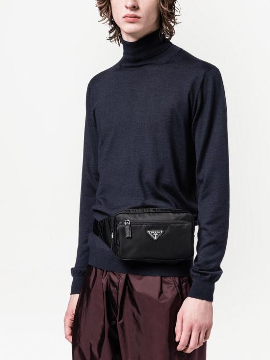 26FW 프라다 리나일론 사피아노 레더 벨트백 2VL9772DMGV WOOF0002 Black - PRADA