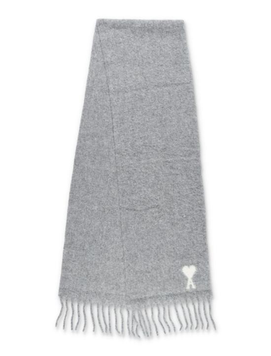 26FW 아미 알파카 아미 드 꾀흐 스카프 USF673AW0004095 Grey - AMI