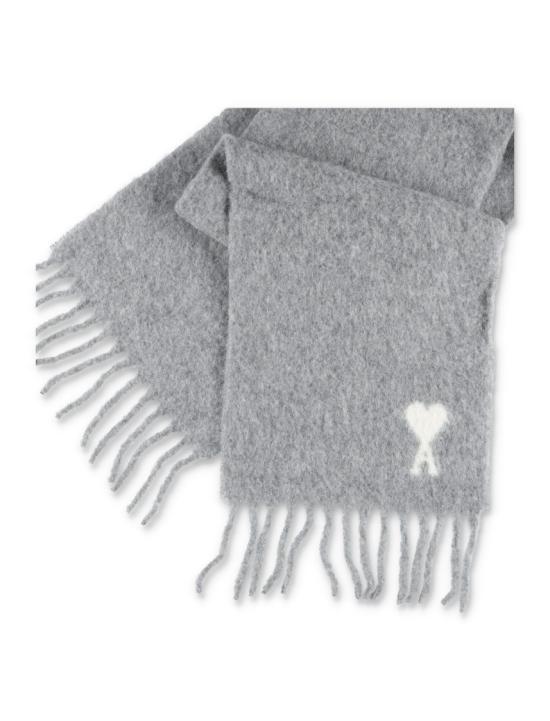 26FW 아미 알파카 아미 드 꾀흐 스카프 USF673AW0004095 Grey - AMI