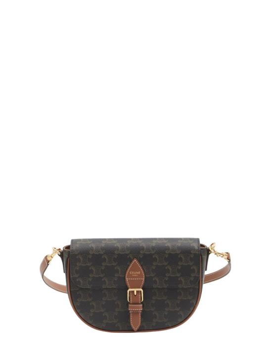 26FW 셀린느 트리옹프 캔버스 폴코 숄더백 122652GTL 04LU BEIGE