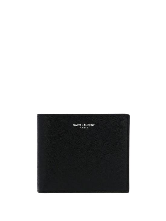 26FW 생로랑 그랑 드 뿌드르 엠보스드 레더 이스트/웨스트 동전 반지갑 396303BTY0N 1000 BLACK