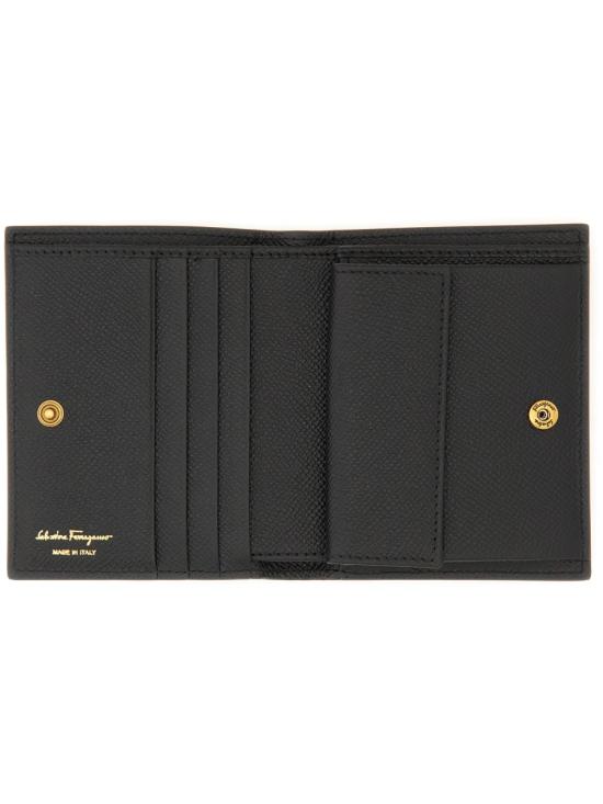  살바토레 페라가모 간치니 반지갑 726512 22D780001 BLACK - SALVATORE FERRAGAMO