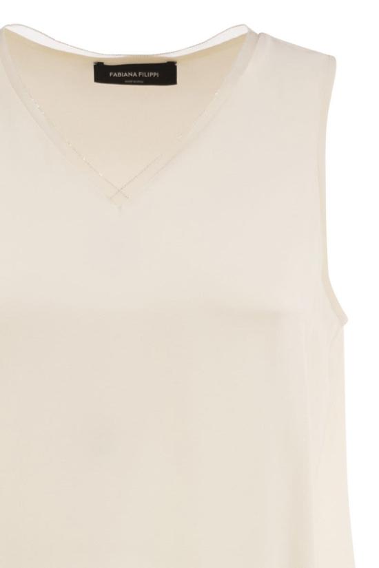 26FW 파비아나 필리피 민소매 티셔츠 TPD216F295L775 0145 BUTTER - FABIANA FILIPPI