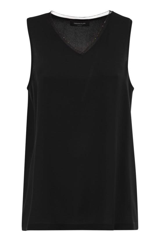 26FW 파비아나 필리피 민소매 티셔츠 TPD216F295L775 825 BLACK