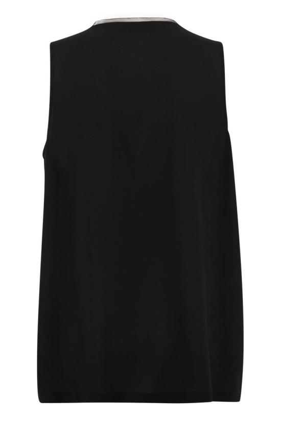 26FW 파비아나 필리피 민소매 티셔츠 TPD216F295L775 825 BLACK - FABIANA FILIPPI