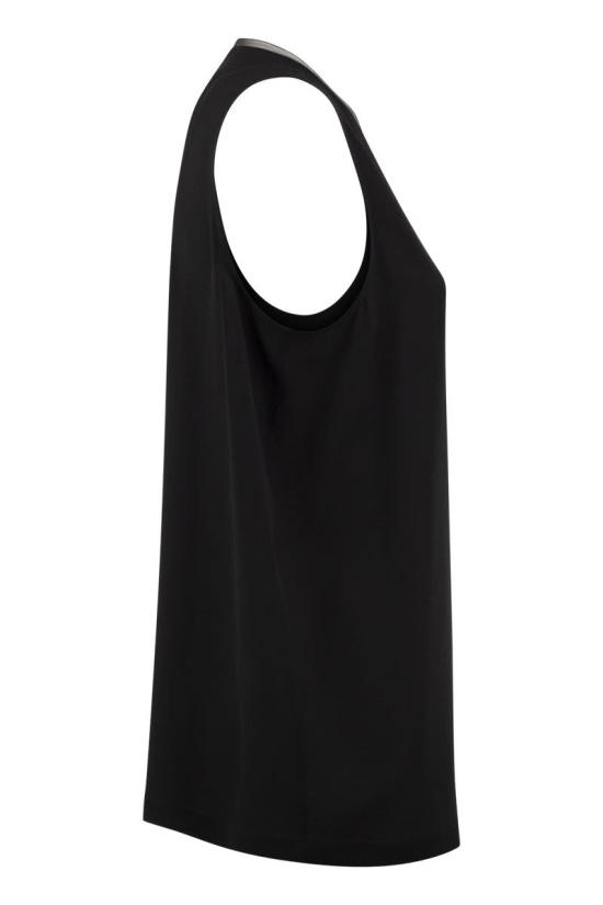 26FW 파비아나 필리피 민소매 티셔츠 TPD216F295L775 825 BLACK - FABIANA FILIPPI