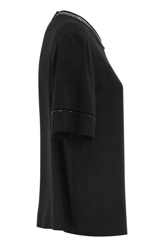 26FW 파비아나 필리피 반팔 티셔츠 TPD226F289L775 825 BLACK - FABIANA FILIPPI