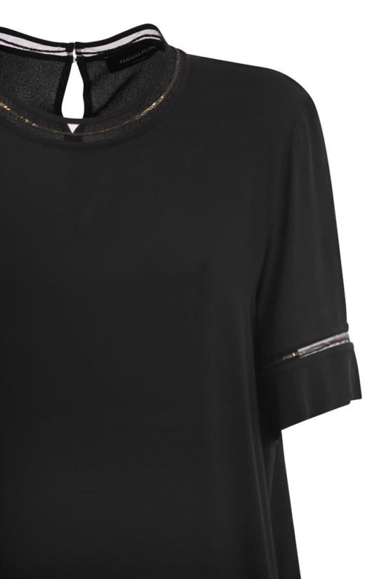 26FW 파비아나 필리피 반팔 티셔츠 TPD226F289L775 825 BLACK - FABIANA FILIPPI