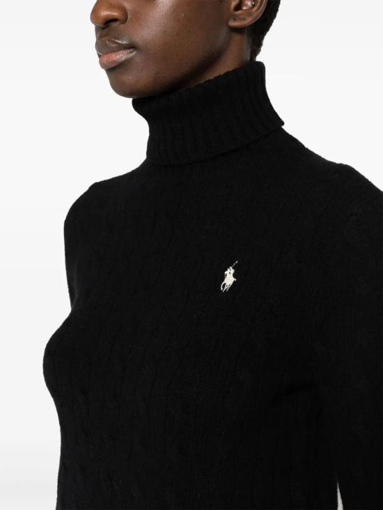 26FW 폴로 랄프로렌 울 캐시미어 케이블 니트 터틀넥 211888686 001 BLACK - POLO RALPH LAUREN
