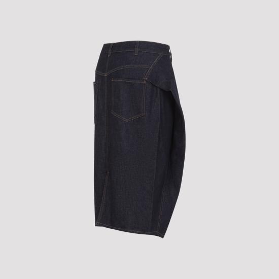 26FW 자크뮈스 데님 펜슬 스커트 데님 펜슬 스커트 SKW00701AD00041 390 BLUE - JACQUEMUS