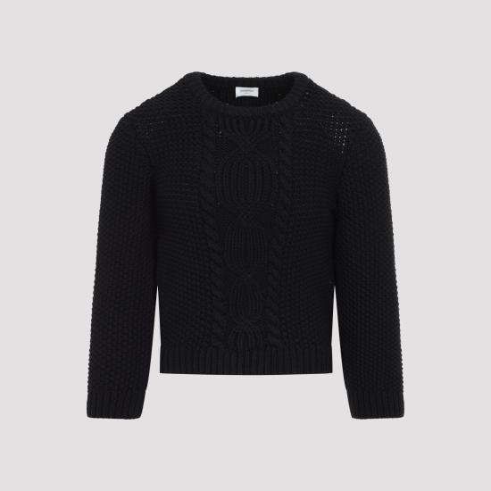 26FW 생로랑 스웨터 A004KQY77OL 1000 BLACK - SAINT LAURENT