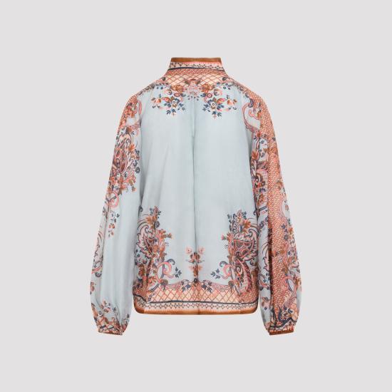 26FW 짐머만 블라우스 4461TSS261 BLUE MULTICOLOUR - ZIMMERMANN