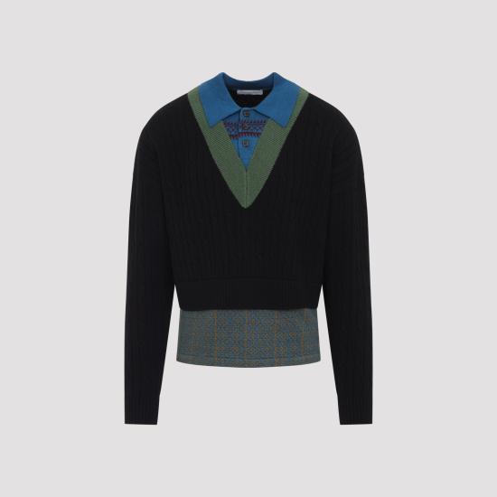 26FW 드리스 반 노튼 스웨터 2620212204751 900 BLACK - DRIES VAN NOTEN