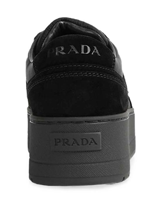26FW 프라다 다운타운 볼드 레더 스니커즈 1E792MFBC50ZJM F0002 BLACK - PRADA
