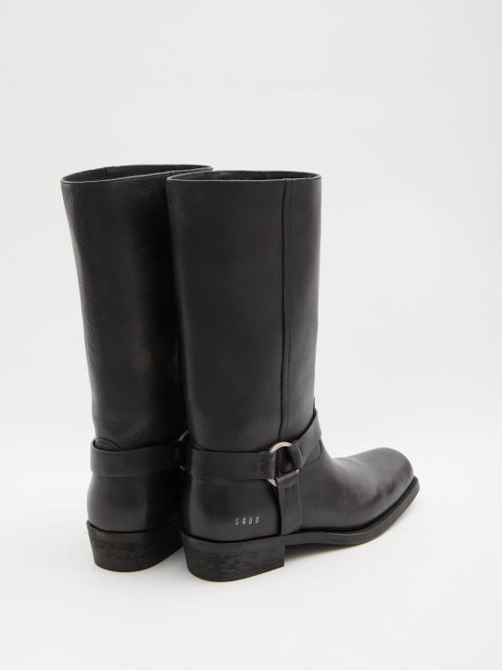 26FW 골든구스 버클&스트랩 하이 바이커 부츠 GWF01057F008235 90100 BLACK - GOLDEN GOOSE