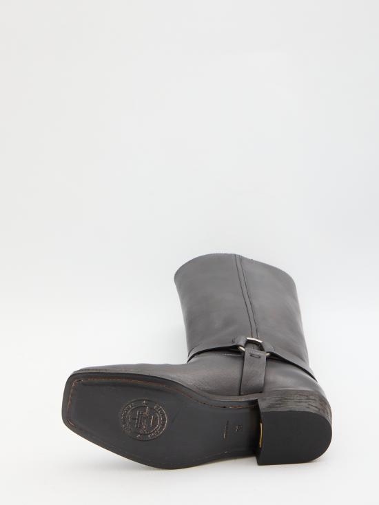 26FW 골든구스 버클&스트랩 하이 바이커 부츠 GWF01057F008235 90100 BLACK - GOLDEN GOOSE