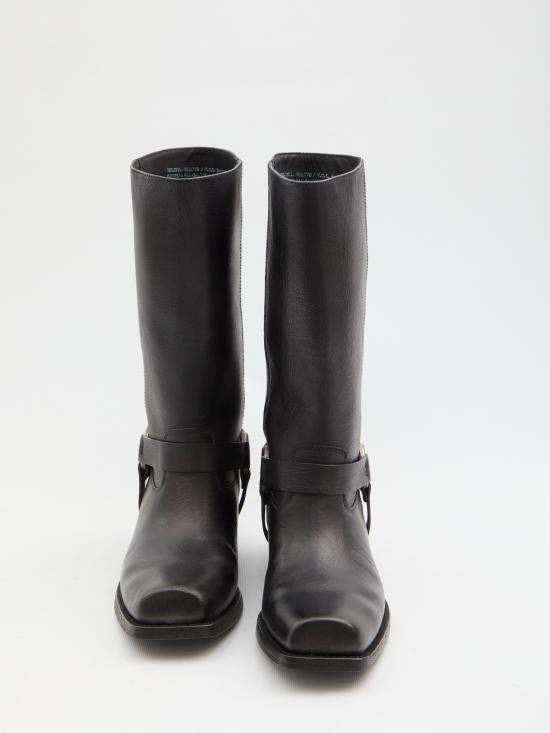 26FW 골든구스 버클&스트랩 하이 바이커 부츠 GWF01057F008235 90100 BLACK - GOLDEN GOOSE