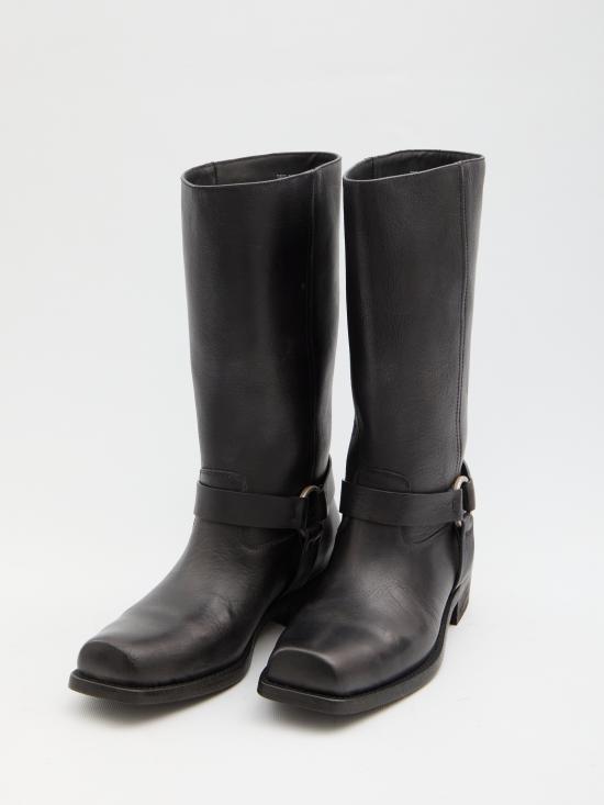 26FW 골든구스 버클&스트랩 하이 바이커 부츠 GWF01057F008235 90100 BLACK - GOLDEN GOOSE