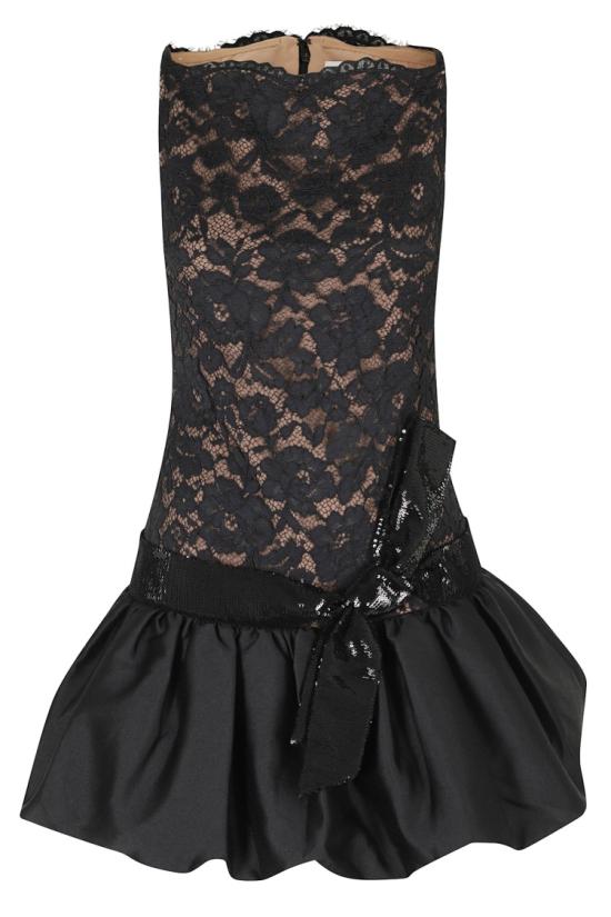 26FW 셀프 포트레이트 미디 원피스 AW26013SB 099 Black