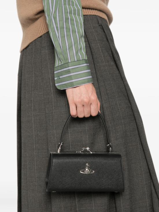 26FW 비비안웨스트우드 오르브 메탈 버클 레더 벨트 4B01000QWS0021 N401 BLACK - VIVIENNE WESTWOOD