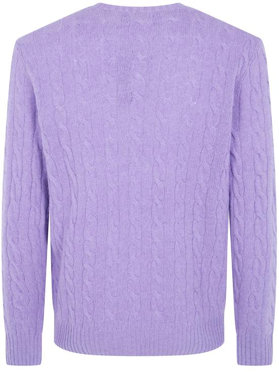 26FW 폴로 랄프로렌 케이블 니트 스웨터 710876762502 LIGHT PINK PURPLE - POLO RALPH LAUREN