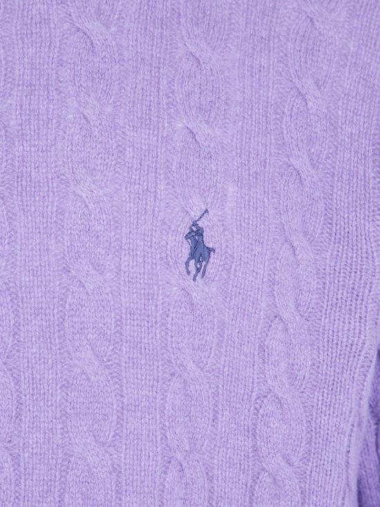 26FW 폴로 랄프로렌 케이블 니트 스웨터 710876762502 LIGHT PINK PURPLE - POLO RALPH LAUREN