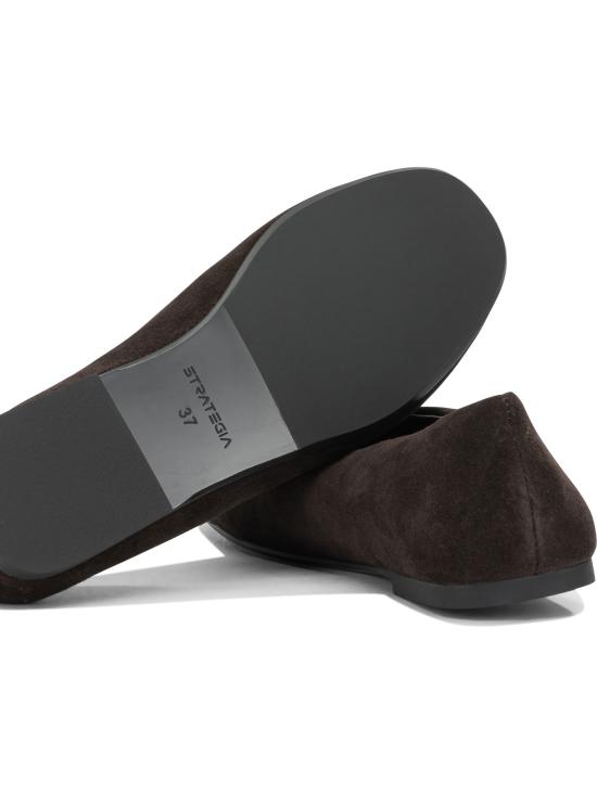 26FW 스트레티지아 플랫 슈즈 A6193XVELOUREBANO BROWN - STRATEGIA