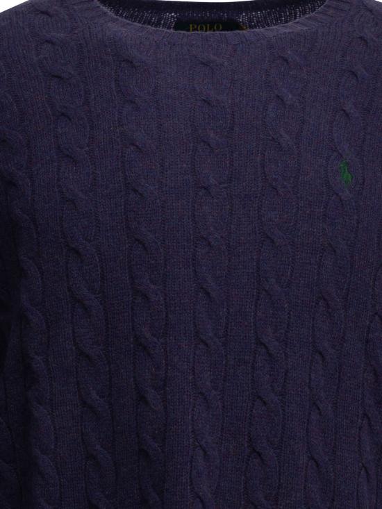 26FW 폴로 랄프로렌 케이블 니트 스웨터 710876762505FIREFISHPURPLEHEATHER - POLO RALPH LAUREN