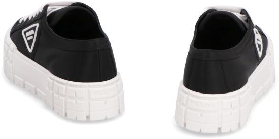 26FW 프라다 더블 휠 개버딘 리나일론 스니커즈 1E260MF0503LFX F0632 BLACK - PRADA