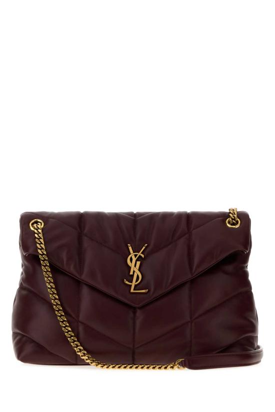 26FW 생로랑 루루 푸퍼 미디움 숄더백 5774751EL07 6197 BURGUNDY