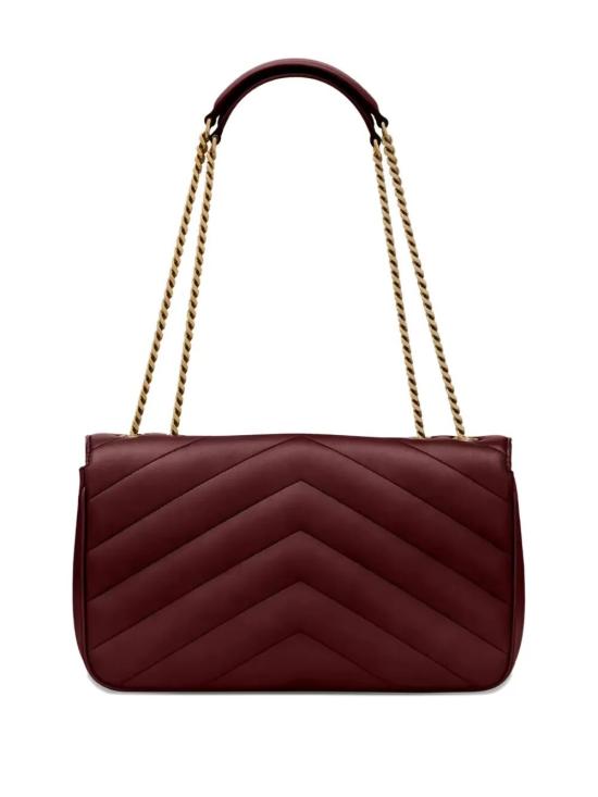 26FW 생로랑 루루 마틀라세 램스킨 미디움 숄더백 801439AAEAX 6197 BURGUNDY - SAINT LAURENT