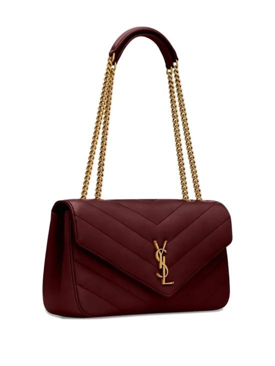 26FW 생로랑 루루 마틀라세 램스킨 미디움 숄더백 801439AAEAX 6197 BURGUNDY - SAINT LAURENT