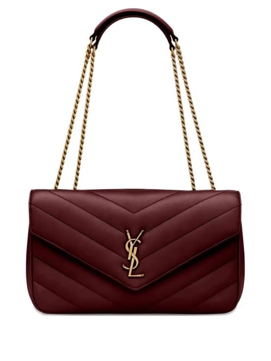 26FW 생로랑 루루 마틀라세 램스킨 미디움 숄더백 801439AAEAX 6197 BURGUNDY