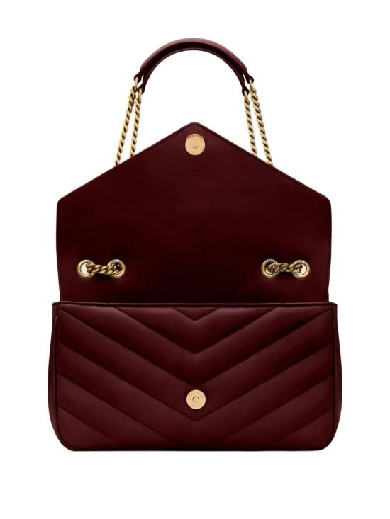 26FW 생로랑 루루 마틀라세 램스킨 미디움 숄더백 801439AAEAX 6197 BURGUNDY - SAINT LAURENT