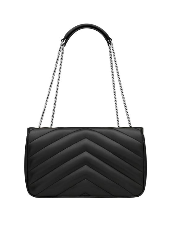 26FW 생로랑 루루 미디움 마테라쎄 램스킨 숄더백 801439AAE4Y 1000 BLACK - SAINT LAURENT